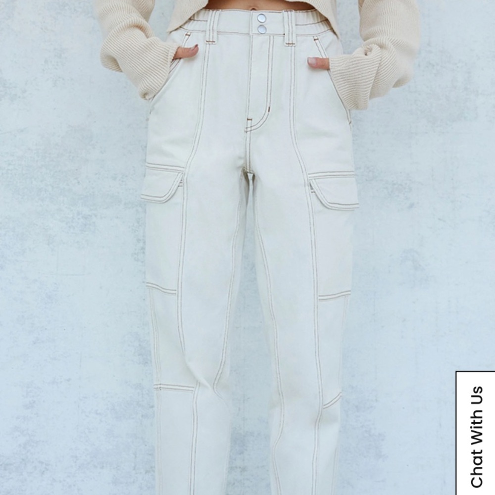 Pacsun white utility cargo pants